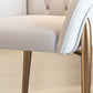 Glam Metal Arm Dining Chair Upholstered Dining Side Chair for Home Use Clearhalo ' kitchen&dining_furn' 'Dining Chairs' 'Dining Tables & Seating' 'dining_chair' 'furn' 'furn_dining_chair' 'Furniture' 'furniture_dining_chair' 'Kitchen & Dining Furniture' 'kitchen' 4546400