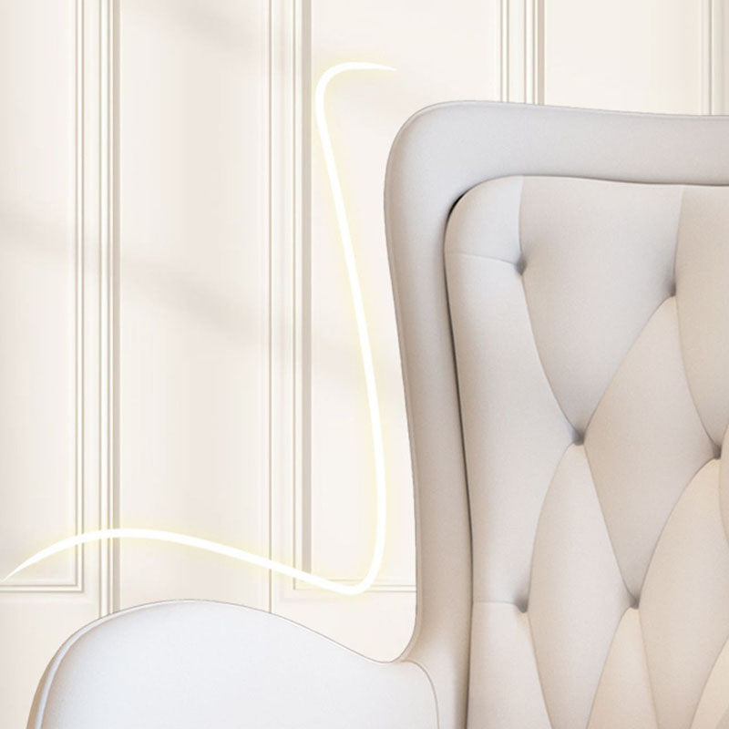 Glam Metal Arm Dining Chair Upholstered Dining Side Chair for Home Use Clearhalo ' kitchen&dining_furn' 'Dining Chairs' 'Dining Tables & Seating' 'dining_chair' 'furn' 'furn_dining_chair' 'Furniture' 'furniture_dining_chair' 'Kitchen & Dining Furniture' 'kitchen' 4546402