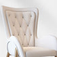 Glam Metal Arm Dining Chair Upholstered Dining Side Chair for Home Use Clearhalo ' kitchen&dining_furn' 'Dining Chairs' 'Dining Tables & Seating' 'dining_chair' 'furn' 'furn_dining_chair' 'Furniture' 'furniture_dining_chair' 'Kitchen & Dining Furniture' 'kitchen' 4546406