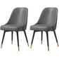 Nordic Style Solid Back Armless Dining Chairs Faux Leather Dining Chairs Grey 2 Piece Set Clearhalo ' kitchen&dining_furn' 'Dining Chairs' 'Dining Tables & Seating' 'dining_chair' 'furn' 'furn_dining_chair' 'Furniture' 'furniture_dining_chair' 'Kitchen & Dining Furniture' 'kitchen' 4546433