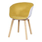 Modern Style Dining Chairs Dining Armless Side Chair with Wooden Legs Yellow 1 Piece Clearhalo ' kitchen&dining_furn' 'Dining Chairs' 'Dining Tables & Seating' 'dining_chair' 'furn' 'furn_dining_chair' 'Furniture' 'furniture_dining_chair' 'Kitchen & Dining Furniture' 'kitchen' 4546437
