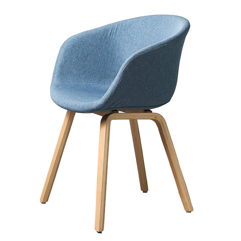 Modern Style Dining Chairs Dining Armless Side Chair with Wooden Legs Blue 1 Piece Clearhalo ' kitchen&dining_furn' 'Dining Chairs' 'Dining Tables & Seating' 'dining_chair' 'furn' 'furn_dining_chair' 'Furniture' 'furniture_dining_chair' 'Kitchen & Dining Furniture' 'kitchen' 4546440