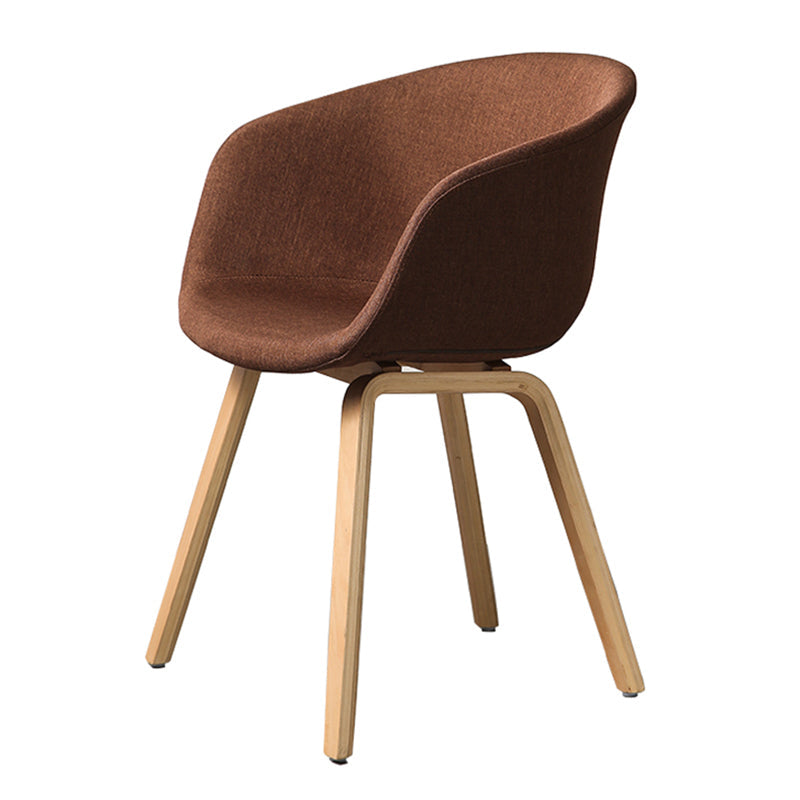 Modern Style Dining Chairs Dining Armless Side Chair with Wooden Legs Coffee 1 Piece Clearhalo ' kitchen&dining_furn' 'Dining Chairs' 'Dining Tables & Seating' 'dining_chair' 'furn' 'furn_dining_chair' 'Furniture' 'furniture_dining_chair' 'Kitchen & Dining Furniture' 'kitchen' 4546448