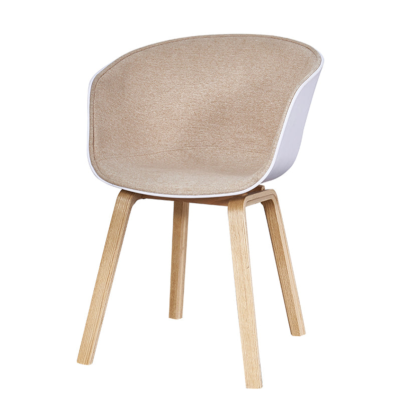 Modern Style Dining Chairs Dining Armless Side Chair with Wooden Legs Khaki 1 Piece Clearhalo ' kitchen&dining_furn' 'Dining Chairs' 'Dining Tables & Seating' 'dining_chair' 'furn' 'furn_dining_chair' 'Furniture' 'furniture_dining_chair' 'Kitchen & Dining Furniture' 'kitchen' 4546450