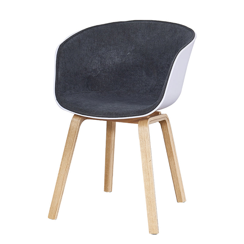 Modern Style Dining Chairs Dining Armless Side Chair with Wooden Legs Dark Gray 1 Piece Clearhalo ' kitchen&dining_furn' 'Dining Chairs' 'Dining Tables & Seating' 'dining_chair' 'furn' 'furn_dining_chair' 'Furniture' 'furniture_dining_chair' 'Kitchen & Dining Furniture' 'kitchen' 4546453