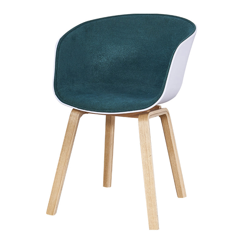 Modern Style Dining Chairs Dining Armless Side Chair with Wooden Legs Dark Blue 1 Piece Clearhalo ' kitchen&dining_furn' 'Dining Chairs' 'Dining Tables & Seating' 'dining_chair' 'furn' 'furn_dining_chair' 'Furniture' 'furniture_dining_chair' 'Kitchen & Dining Furniture' 'kitchen' 4546455