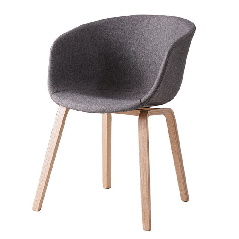 Modern Style Dining Chairs Dining Armless Side Chair with Wooden Legs Dark Gray-White 1 Piece Clearhalo ' kitchen&dining_furn' 'Dining Chairs' 'Dining Tables & Seating' 'dining_chair' 'furn' 'furn_dining_chair' 'Furniture' 'furniture_dining_chair' 'Kitchen & Dining Furniture' 'kitchen' 4546457