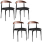 Industrial Design Armless Open Back Side Chairs Faux Leather Dining Chairs Black 4 Piece Set Clearhalo ' kitchen&dining_furn' 'Dining Chairs' 'Dining Tables & Seating' 'dining_chair' 'furn' 'furn_dining_chair' 'Furniture' 'furniture_dining_chair' 'Kitchen & Dining Furniture' 'kitchen' 4546463