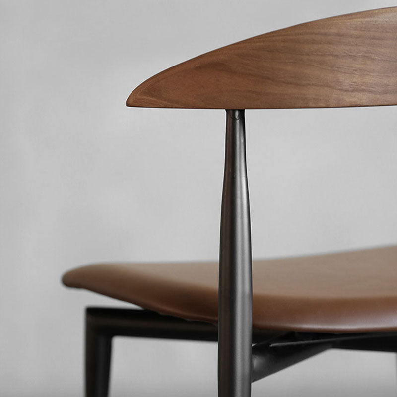 Industrial Design Armless Open Back Side Chairs Faux Leather Dining Chairs Clearhalo ' kitchen&dining_furn' 'Dining Chairs' 'Dining Tables & Seating' 'dining_chair' 'furn' 'furn_dining_chair' 'Furniture' 'furniture_dining_chair' 'Kitchen & Dining Furniture' 'kitchen' 4546469