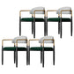 Contemporary Style Dining Chairs Dining Arm Open Back Chairs with Metal Legs Gray-Green 4 Piece Set Clearhalo ' kitchen&dining_furn' 'Dining Chairs' 'Dining Tables & Seating' 'dining_chair' 'furn' 'furn_dining_chair' 'Furniture' 'furniture_dining_chair' 'Kitchen & Dining Furniture' 'kitchen' 4546505