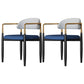 Contemporary Style Dining Chairs Dining Arm Open Back Chairs with Metal Legs Gray-Blue 2 Piece Set Clearhalo ' kitchen&dining_furn' 'Dining Chairs' 'Dining Tables & Seating' 'dining_chair' 'furn' 'furn_dining_chair' 'Furniture' 'furniture_dining_chair' 'Kitchen & Dining Furniture' 'kitchen' 4546508