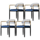 Contemporary Style Dining Chairs Dining Arm Open Back Chairs with Metal Legs Gray-Blue 4 Piece Set Clearhalo ' kitchen&dining_furn' 'Dining Chairs' 'Dining Tables & Seating' 'dining_chair' 'furn' 'furn_dining_chair' 'Furniture' 'furniture_dining_chair' 'Kitchen & Dining Furniture' 'kitchen' 4546509