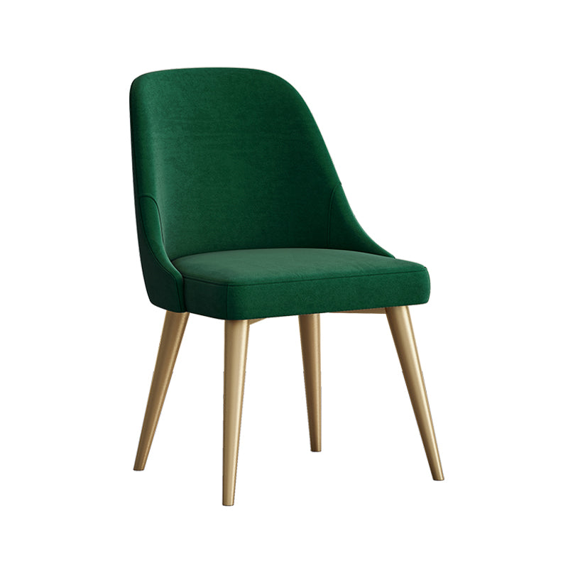 Nordic Design Faux Leather Dining Chairs Solid Back Armless Dining Chair Blackish Green 1 Piece Clearhalo ' kitchen&dining_furn' 'Dining Chairs' 'Dining Tables & Seating' 'dining_chair' 'furn' 'furn_dining_chair' 'Furniture' 'furniture_dining_chair' 'Kitchen & Dining Furniture' 'kitchen' 4546523