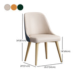 Nordic Design Faux Leather Dining Chairs Solid Back Armless Dining Chair Clearhalo ' kitchen&dining_furn' 'Dining Chairs' 'Dining Tables & Seating' 'dining_chair' 'furn' 'furn_dining_chair' 'Furniture' 'furniture_dining_chair' 'Kitchen & Dining Furniture' 'kitchen' 4546530