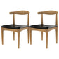 Modern Dining Open Back Chairs Dining Armless Side Chairs with Wooden Legs Natural 2 Piece Set Clearhalo ' kitchen&dining_furn' 'Dining Chairs' 'Dining Tables & Seating' 'dining_chair' 'furn' 'furn_dining_chair' 'Furniture' 'furniture_dining_chair' 'Kitchen & Dining Furniture' 'kitchen' 4546534
