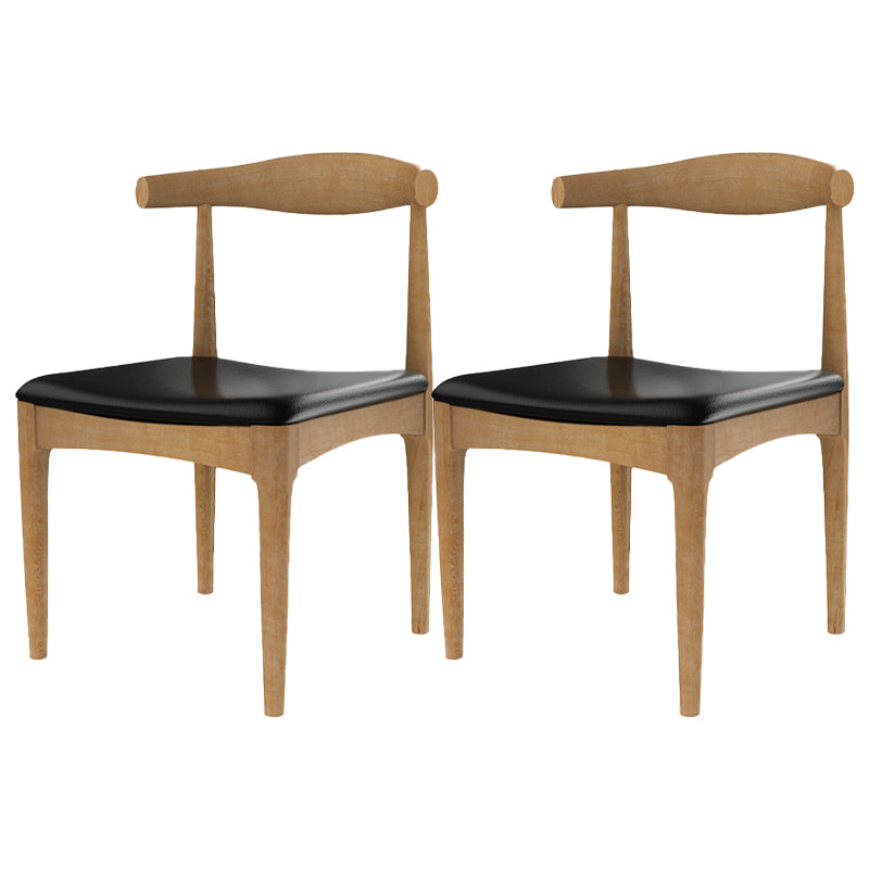 Modern Dining Open Back Chairs Dining Armless Side Chairs with Wooden Legs Natural 2 Piece Set Clearhalo ' kitchen&dining_furn' 'Dining Chairs' 'Dining Tables & Seating' 'dining_chair' 'furn' 'furn_dining_chair' 'Furniture' 'furniture_dining_chair' 'Kitchen & Dining Furniture' 'kitchen' 4546534