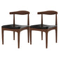 Modern Dining Open Back Chairs Dining Armless Side Chairs with Wooden Legs Walnut 2 Piece Set Clearhalo ' kitchen&dining_furn' 'Dining Chairs' 'Dining Tables & Seating' 'dining_chair' 'furn' 'furn_dining_chair' 'Furniture' 'furniture_dining_chair' 'Kitchen & Dining Furniture' 'kitchen' 4546551