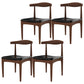 Modern Dining Open Back Chairs Dining Armless Side Chairs with Wooden Legs Walnut 4 Piece Set Clearhalo ' kitchen&dining_furn' 'Dining Chairs' 'Dining Tables & Seating' 'dining_chair' 'furn' 'furn_dining_chair' 'Furniture' 'furniture_dining_chair' 'Kitchen & Dining Furniture' 'kitchen' 4546552