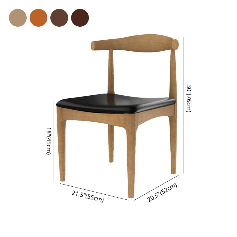 Modern Dining Open Back Chairs Dining Armless Side Chairs with Wooden Legs Clearhalo ' kitchen&dining_furn' 'Dining Chairs' 'Dining Tables & Seating' 'dining_chair' 'furn' 'furn_dining_chair' 'Furniture' 'furniture_dining_chair' 'Kitchen & Dining Furniture' 'kitchen' 4546553