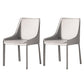 Contemporary Metal Dining Arm Chair Leather Dining Side Chairs for Restaurant Use Beige 2 Piece Set Clearhalo ' kitchen&dining_furn' 'Dining Chairs' 'Dining Tables & Seating' 'dining_chair' 'furn' 'furn_dining_chair' 'Furniture' 'furniture_dining_chair' 'Kitchen & Dining Furniture' 'kitchen' 4546556