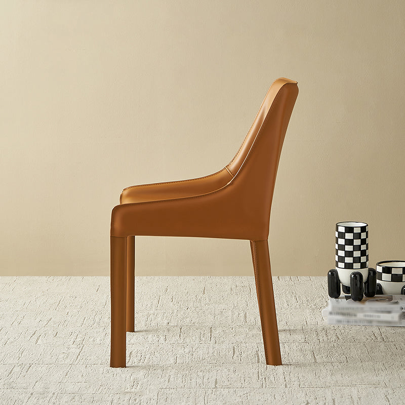 Contemporary Metal Dining Arm Chair Leather Dining Side Chairs for Restaurant Use Clearhalo ' kitchen&dining_furn' 'Dining Chairs' 'Dining Tables & Seating' 'dining_chair' 'furn' 'furn_dining_chair' 'Furniture' 'furniture_dining_chair' 'Kitchen & Dining Furniture' 'kitchen' 4546559