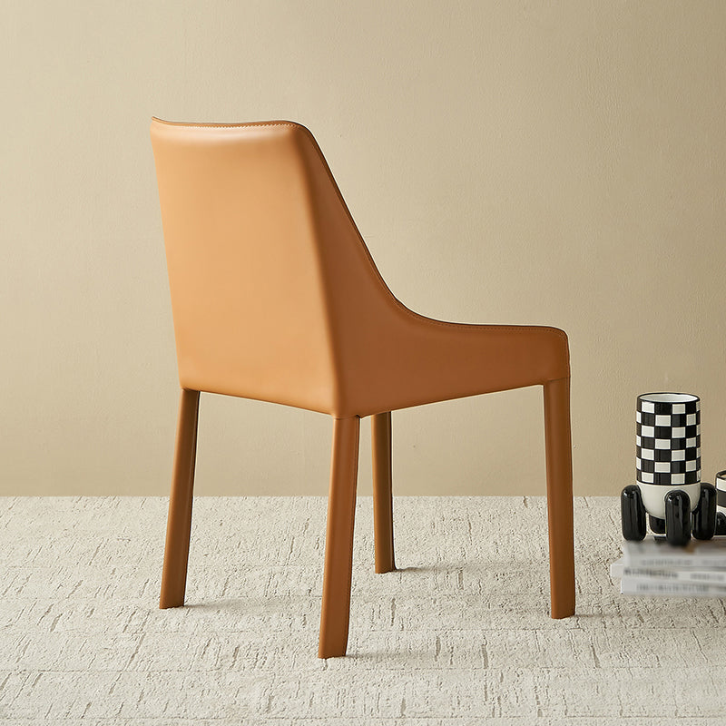 Contemporary Metal Dining Arm Chair Leather Dining Side Chairs for Restaurant Use Clearhalo ' kitchen&dining_furn' 'Dining Chairs' 'Dining Tables & Seating' 'dining_chair' 'furn' 'furn_dining_chair' 'Furniture' 'furniture_dining_chair' 'Kitchen & Dining Furniture' 'kitchen' 4546561