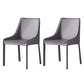 Contemporary Metal Dining Arm Chair Leather Dining Side Chairs for Restaurant Use Dark Gray 2 Piece Set Clearhalo ' kitchen&dining_furn' 'Dining Chairs' 'Dining Tables & Seating' 'dining_chair' 'furn' 'furn_dining_chair' 'Furniture' 'furniture_dining_chair' 'Kitchen & Dining Furniture' 'kitchen' 4546563