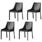 Contemporary Metal Dining Arm Chair Leather Dining Side Chairs for Restaurant Use Black 4 Piece Set Clearhalo ' kitchen&dining_furn' 'Dining Chairs' 'Dining Tables & Seating' 'dining_chair' 'furn' 'furn_dining_chair' 'Furniture' 'furniture_dining_chair' 'Kitchen & Dining Furniture' 'kitchen' 4546570