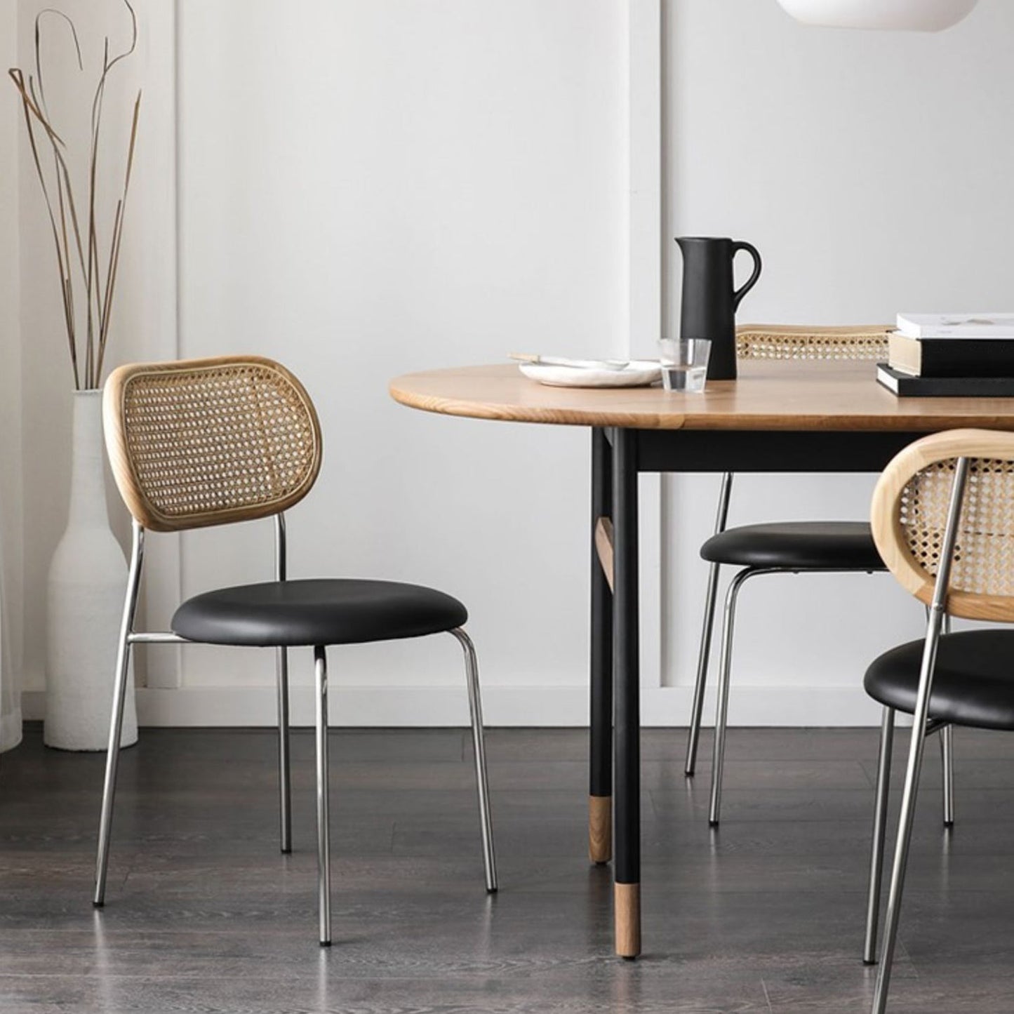 Industrial Design Armless Side Chairs PU Leather Open Back Dining Chairs Clearhalo ' kitchen&dining_furn' 'Dining Chairs' 'Dining Tables & Seating' 'dining_chair' 'furn' 'furn_dining_chair' 'Furniture' 'furniture_dining_chair' 'Kitchen & Dining Furniture' 'kitchen' 4546594