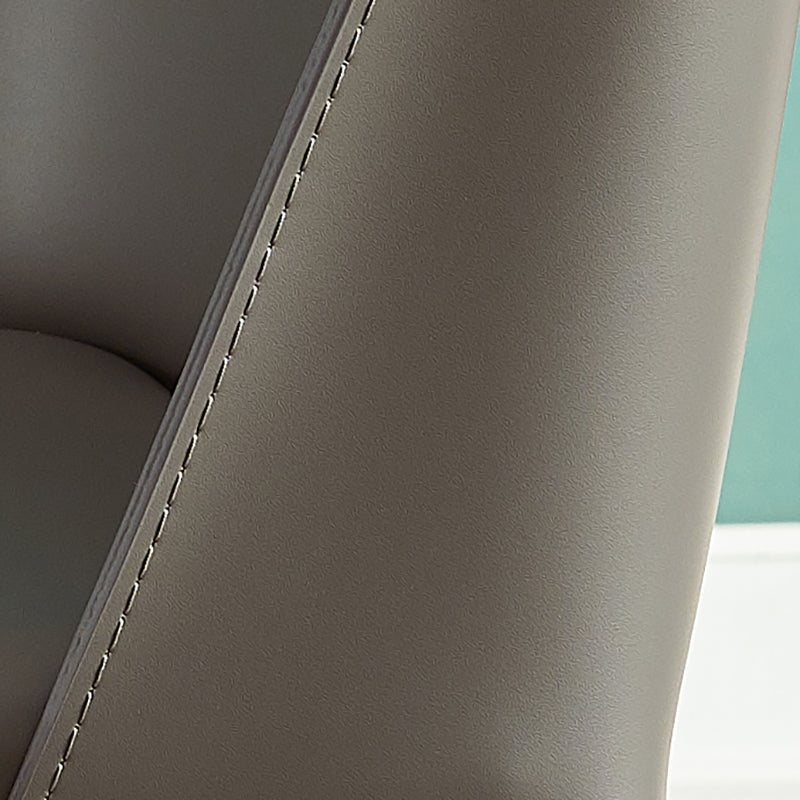 Contemporary Metal Dining Armless Chair Leather Dining Side Chair for Restaurant Use Clearhalo ' kitchen&dining_furn' 'Dining Chairs' 'Dining Tables & Seating' 'dining_chair' 'furn' 'furn_dining_chair' 'Furniture' 'furniture_dining_chair' 'Kitchen & Dining Furniture' 'kitchen' 4546612