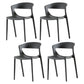 Modern Dining and Accent Chairs Indoor-Outdoor Plastic Open Back Side Chair Dark Gray Set of 4 Clearhalo ' kitchen&dining_furn' 'Dining Chairs' 'Dining Tables & Seating' 'dining_chair' 'Furniture' 'furniture_dining_chair' 'Kitchen & Dining Furniture' 'kitchen' 4546622