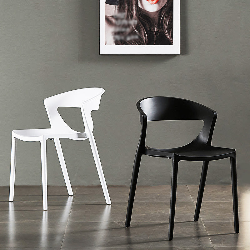 Modern Dining and Accent Chairs Indoor-Outdoor Plastic Open Back Side Chair Clearhalo ' kitchen&dining_furn' 'Dining Chairs' 'Dining Tables & Seating' 'dining_chair' 'Furniture' 'furniture_dining_chair' 'Kitchen & Dining Furniture' 'kitchen' 4546623