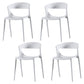 Modern Dining and Accent Chairs Indoor-Outdoor Plastic Open Back Side Chair White Set of 4 Clearhalo ' kitchen&dining_furn' 'Dining Chairs' 'Dining Tables & Seating' 'dining_chair' 'Furniture' 'furniture_dining_chair' 'Kitchen & Dining Furniture' 'kitchen' 4546624