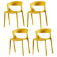 Modern Dining and Accent Chairs Indoor-Outdoor Plastic Open Back Side Chair Yellow Set of 4 Clearhalo ' kitchen&dining_furn' 'Dining Chairs' 'Dining Tables & Seating' 'dining_chair' 'Furniture' 'furniture_dining_chair' 'Kitchen & Dining Furniture' 'kitchen' 4546629