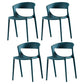 Modern Dining and Accent Chairs Indoor-Outdoor Plastic Open Back Side Chair Dark Blue Set of 4 Clearhalo ' kitchen&dining_furn' 'Dining Chairs' 'Dining Tables & Seating' 'dining_chair' 'Furniture' 'furniture_dining_chair' 'Kitchen & Dining Furniture' 'kitchen' 4546633
