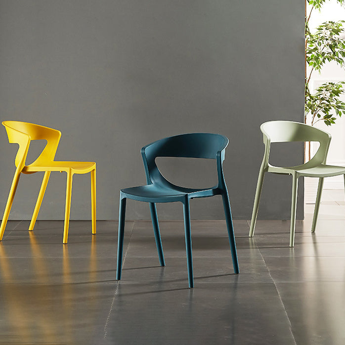 Modern Dining and Accent Chairs Indoor-Outdoor Plastic Open Back Side Chair Clearhalo ' kitchen&dining_furn' 'Dining Chairs' 'Dining Tables & Seating' 'dining_chair' 'Furniture' 'furniture_dining_chair' 'Kitchen & Dining Furniture' 'kitchen' 4546639