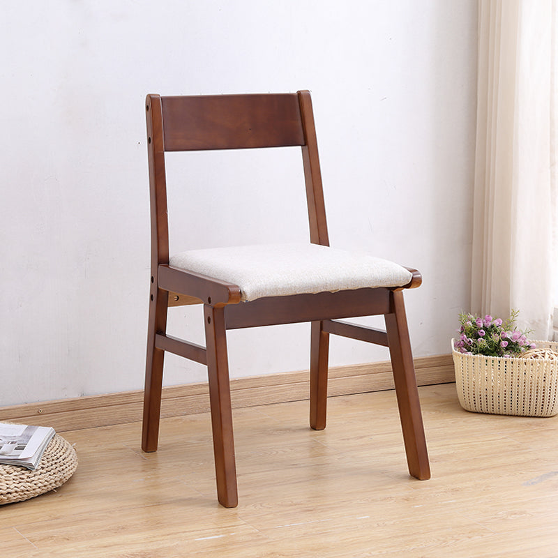 Modern Dining Open Back Chairs Dining Armless Side Chair with Wooden Legs Dark Gray 1 Piece Clearhalo ' kitchen&dining_furn' 'Dining Chairs' 'Dining Tables & Seating' 'dining_chair' 'furn' 'furn_dining_chair' 'Furniture' 'furniture_dining_chair' 'Kitchen & Dining Furniture' 'kitchen' 4546642