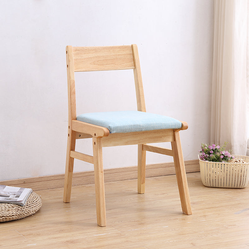 Modern Dining Open Back Chairs Dining Armless Side Chair with Wooden Legs Blue 1 Piece Clearhalo ' kitchen&dining_furn' 'Dining Chairs' 'Dining Tables & Seating' 'dining_chair' 'furn' 'furn_dining_chair' 'Furniture' 'furniture_dining_chair' 'Kitchen & Dining Furniture' 'kitchen' 4546643