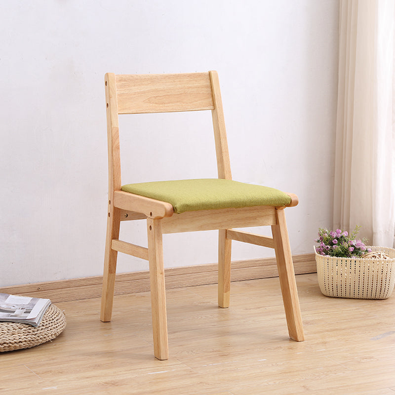 Modern Dining Open Back Chairs Dining Armless Side Chair with Wooden Legs Green 1 Piece Clearhalo ' kitchen&dining_furn' 'Dining Chairs' 'Dining Tables & Seating' 'dining_chair' 'furn' 'furn_dining_chair' 'Furniture' 'furniture_dining_chair' 'Kitchen & Dining Furniture' 'kitchen' 4546645