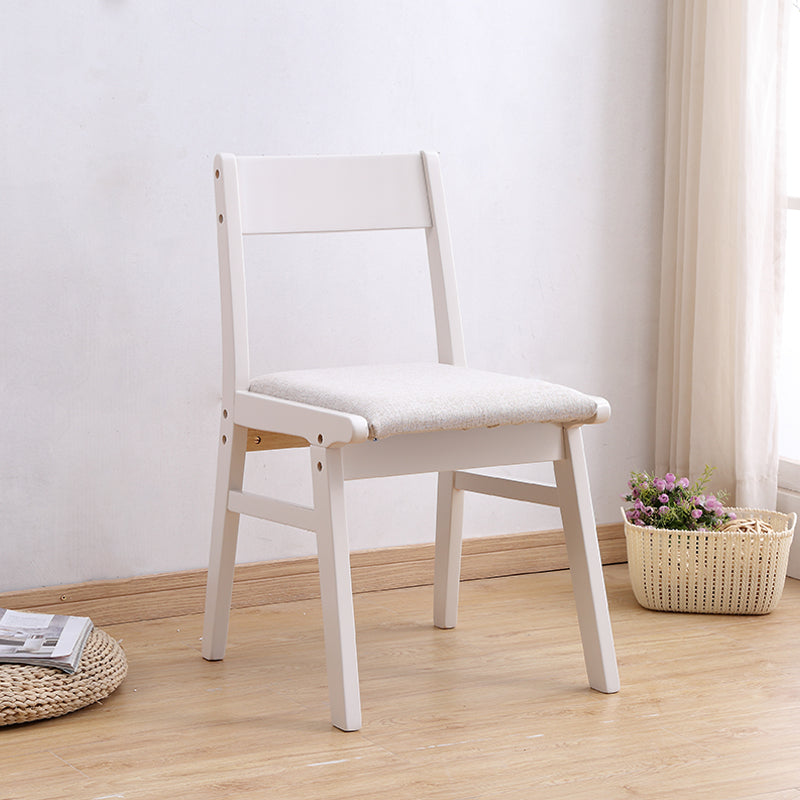 Modern Dining Open Back Chairs Dining Armless Side Chair with Wooden Legs Light Gray 1 Piece Clearhalo ' kitchen&dining_furn' 'Dining Chairs' 'Dining Tables & Seating' 'dining_chair' 'furn' 'furn_dining_chair' 'Furniture' 'furniture_dining_chair' 'Kitchen & Dining Furniture' 'kitchen' 4546648