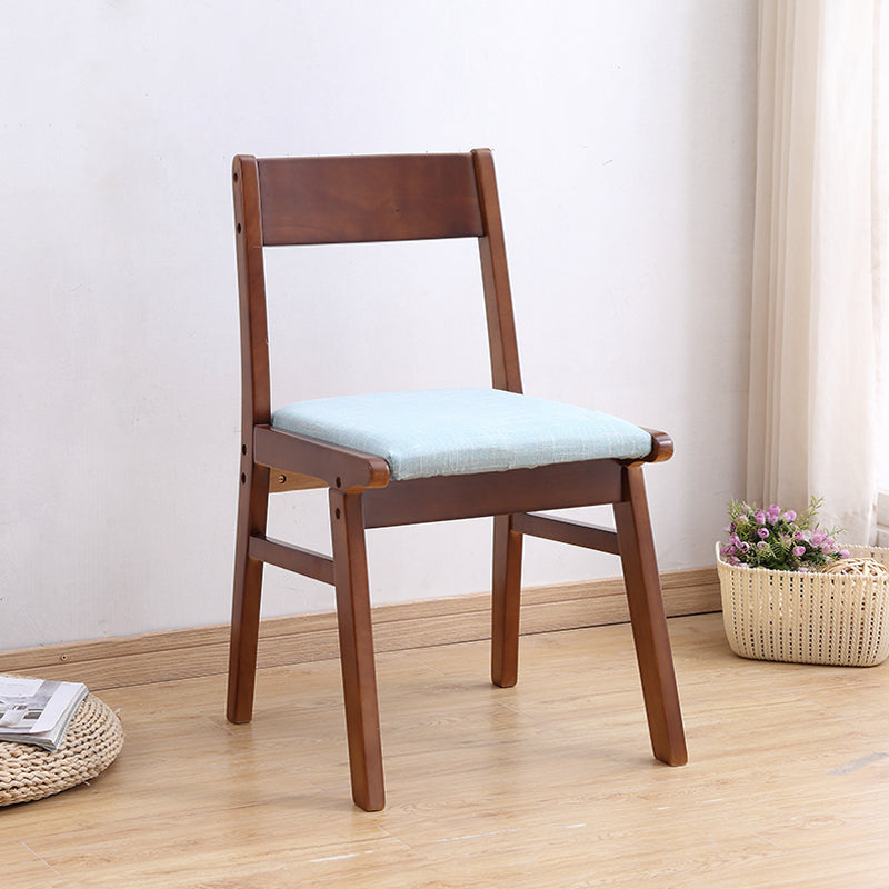 Modern Dining Open Back Chairs Dining Armless Side Chair with Wooden Legs Dark Blue 1 Piece Clearhalo ' kitchen&dining_furn' 'Dining Chairs' 'Dining Tables & Seating' 'dining_chair' 'furn' 'furn_dining_chair' 'Furniture' 'furniture_dining_chair' 'Kitchen & Dining Furniture' 'kitchen' 4546650