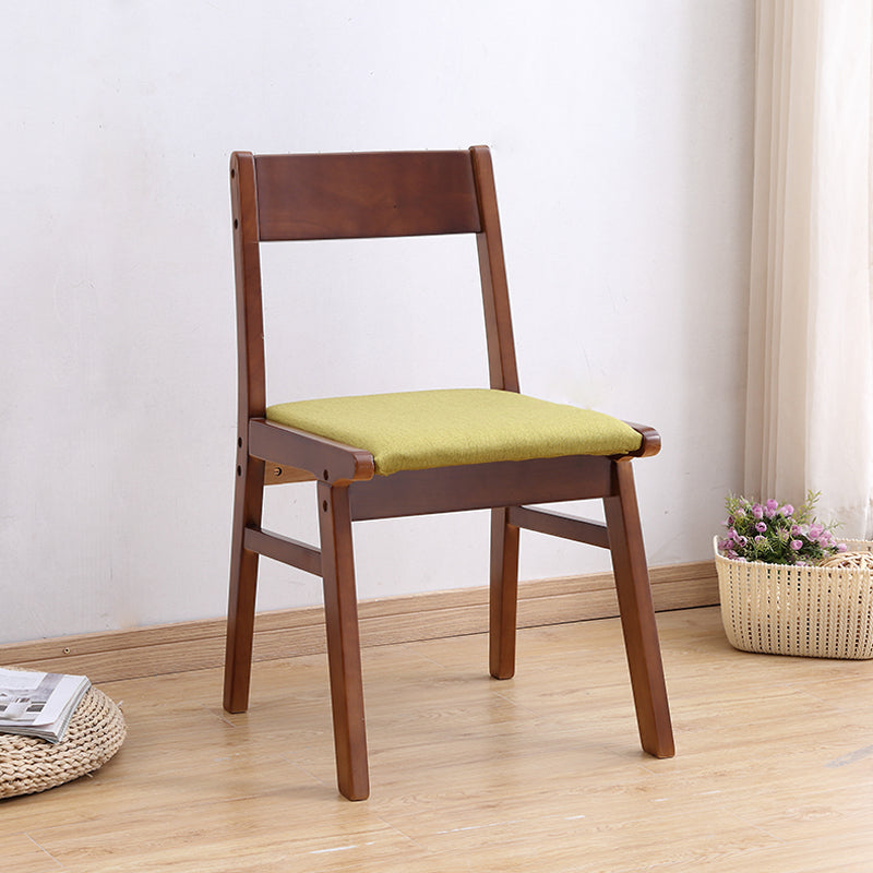 Modern Dining Open Back Chairs Dining Armless Side Chair with Wooden Legs Dark Green 1 Piece Clearhalo ' kitchen&dining_furn' 'Dining Chairs' 'Dining Tables & Seating' 'dining_chair' 'furn' 'furn_dining_chair' 'Furniture' 'furniture_dining_chair' 'Kitchen & Dining Furniture' 'kitchen' 4546652