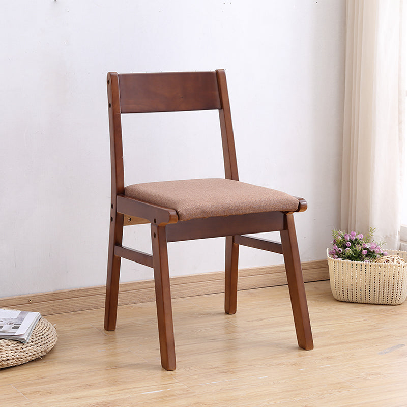 Modern Dining Open Back Chairs Dining Armless Side Chair with Wooden Legs Dark Coffee 1 Piece Clearhalo ' kitchen&dining_furn' 'Dining Chairs' 'Dining Tables & Seating' 'dining_chair' 'furn' 'furn_dining_chair' 'Furniture' 'furniture_dining_chair' 'Kitchen & Dining Furniture' 'kitchen' 4546654