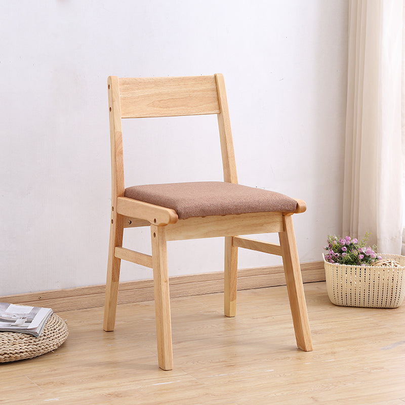 Modern Dining Open Back Chairs Dining Armless Side Chair with Wooden Legs Coffee 1 Piece Clearhalo ' kitchen&dining_furn' 'Dining Chairs' 'Dining Tables & Seating' 'dining_chair' 'furn' 'furn_dining_chair' 'Furniture' 'furniture_dining_chair' 'Kitchen & Dining Furniture' 'kitchen' 4546655