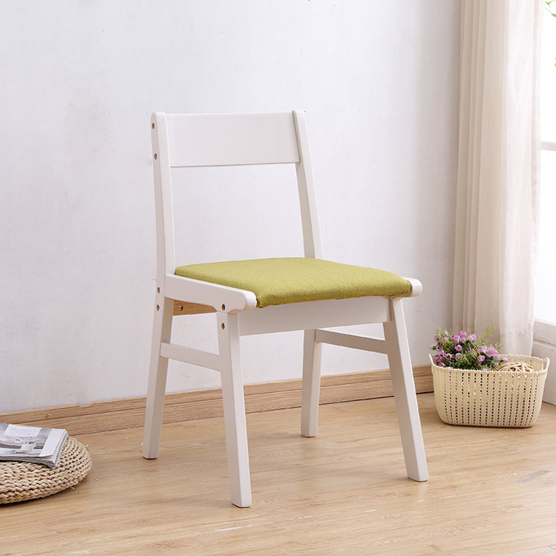 Modern Dining Open Back Chairs Dining Armless Side Chair with Wooden Legs Light Green 1 Piece Clearhalo ' kitchen&dining_furn' 'Dining Chairs' 'Dining Tables & Seating' 'dining_chair' 'furn' 'furn_dining_chair' 'Furniture' 'furniture_dining_chair' 'Kitchen & Dining Furniture' 'kitchen' 4546659