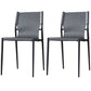 Industrial Design Leather Dining Side Armless Chairs Solid Back Chair Grey 2 Piece Set Clearhalo ' kitchen&dining_furn' 'Dining Chairs' 'Dining Tables & Seating' 'dining_chair' 'furn' 'furn_dining_chair' 'Furniture' 'furniture_dining_chair' 'Kitchen & Dining Furniture' 'kitchen' 4546665