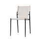 Industrial Design Leather Dining Side Armless Chairs Solid Back Chair White 1 Piece Clearhalo ' kitchen&dining_furn' 'Dining Chairs' 'Dining Tables & Seating' 'dining_chair' 'furn' 'furn_dining_chair' 'Furniture' 'furniture_dining_chair' 'Kitchen & Dining Furniture' 'kitchen' 4546675