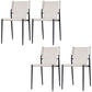 Industrial Design Leather Dining Side Armless Chairs Solid Back Chair White 4 Piece Set Clearhalo ' kitchen&dining_furn' 'Dining Chairs' 'Dining Tables & Seating' 'dining_chair' 'furn' 'furn_dining_chair' 'Furniture' 'furniture_dining_chair' 'Kitchen & Dining Furniture' 'kitchen' 4546679