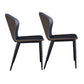 Industrial Design Wingback Armless Dining Chair Faux Leather Dining Chairs Blue 2 Piece Set Clearhalo ' kitchen&dining_furn' 'Dining Chairs' 'Dining Tables & Seating' 'dining_chair' 'furn' 'furn_dining_chair' 'Furniture' 'furniture_dining_chair' 'Kitchen & Dining Furniture' 'kitchen' 4546688