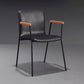 Scandinavian Design Solid Back Arm Side Chair Leather Dining Side Chair Black 1 Piece Black Clearhalo ' kitchen&dining_furn' 'Dining Chairs' 'Dining Tables & Seating' 'dining_chair' 'furn' 'furn_dining_chair' 'Furniture' 'furniture_dining_chair' 'Kitchen & Dining Furniture' 'kitchen' 4546700